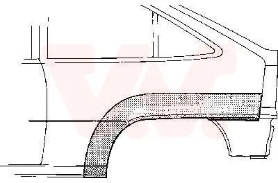 Produktbild von VAN WEZEL Seitenwand Reparaturblech für OPEL Kadett E CC (T85) Kadett E Cabrio (T85)