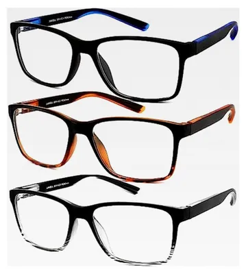 Produktbild von 3 STÜCKE Lesebrille für Herren mit Blaulichtfilter, Vollrand Lesebrille