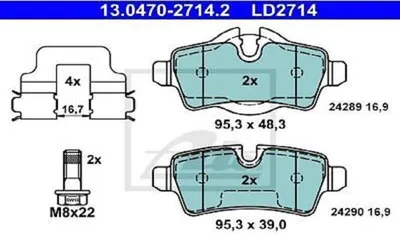 Zdjęcie produktu dla Klocki Hamulcowe Mini Tył One/Cooper 1,4-2,0 06-15 Ceramic