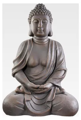 Produktbild von Großer Buddha 70 cm Garten Deko Figur Skulptur Feng Shui Steinoptik