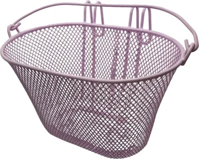 Immagine prodotto di Cestino da bicicletta rosa con farfalle decorative