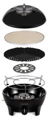 Immagine prodotto di Cadac Glamp Chef 40 BBQ / Pizza Stone 50 mbar Barbecue a gas Barbecue da campeggio ø 40 cm 5610C-35-04-DE