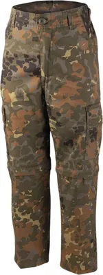 Zdjęcie produktu dla Spodnie dziecięce Mil‑Tec Zip‑Off BDU Flecktarn z odpinanymi nogawkami moro 176