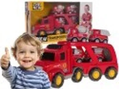 Produktbild von Fahrzeugset: Abschleppwagen + Feuerwehrfahrzeuge