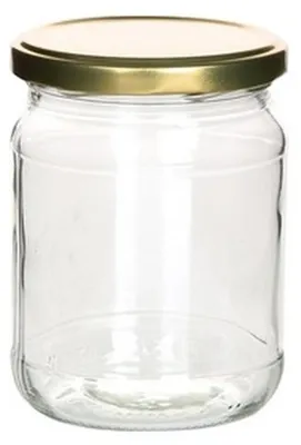 Obrázok produktu pre Sklenená nádoba (sójka) s uzáverom, priemer 82 mm, 6 kusov v balení