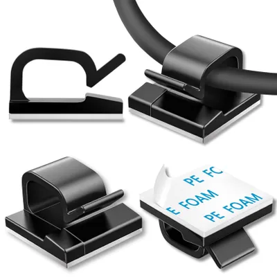 Produktbild von Selbstklebende Kabelclips zur Kabelorganisation (100/200 Stück)