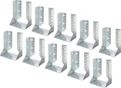 Image de Alberts 820220 Sabot de solive type B, galvanisé sendzimir, 100 x 140 mm, set de 10 pièces