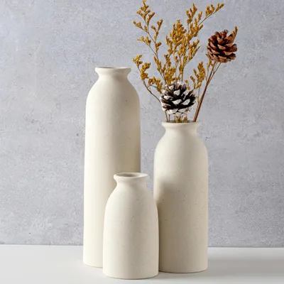 Imagen del producto de Vasenset de 3 piezas - Cerámica - Jarrones decorativos - Varias tamaños - Elegancia atemporal - Superficie mate