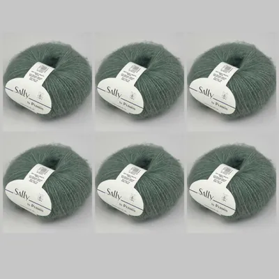 Zdjęcie produktu dla 6 motków Sally marki Permin – przędza Fluffy Alpaga Superfin, bawełna i wełna merynosowa (175 m/50 g) (12 kolorów)