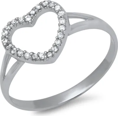 Produktbild von Unique 925 Silberring Herz Zirkonia SR0268