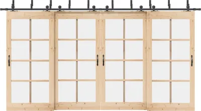 Produktbild von Schiebetürbeschlag-Set 427 cm Stahl Schwarz