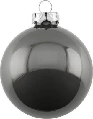 Immagine prodotto di Gift Company Christbaumkugel Opal, Weihnachtskugel, Baumschmuck, Glas, Dunkelgrau, Ø 6 cm, 11700