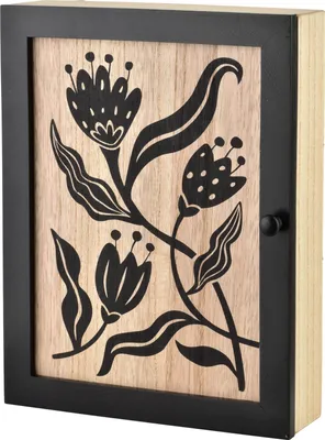 Produktbild von Schlüsselkasten Holz Stacy STACY 26x20x5,5 cm Schwarz 1 Stück