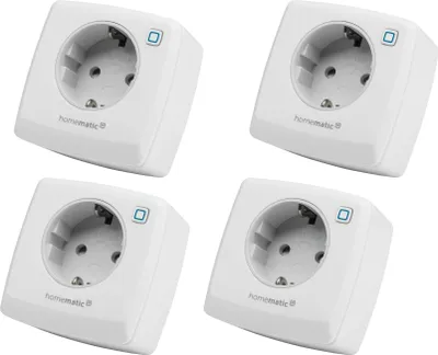 Produktbild von HOMEMATIC IP 157337A0, Schalt-Messsteckdose, 4 Stück