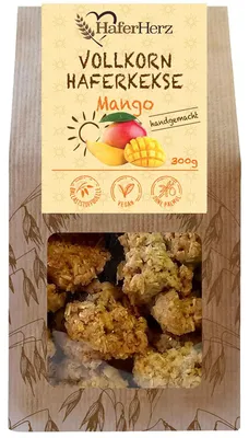Produktbild von Haferherz Vollkorn Haferkekse Mango 300g