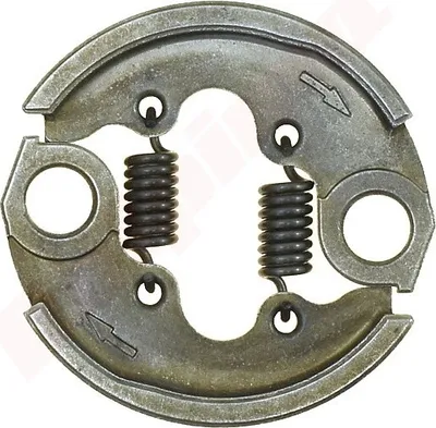 A close-up, top-down view of a clutch assembly for a Stihl chainsaw.