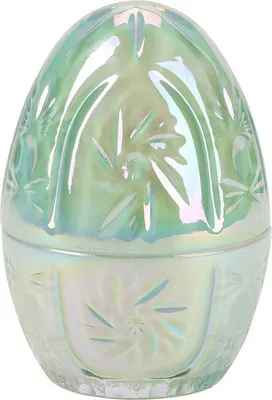 Produktbild von Glasei Pearl 14cm grün Skulptur