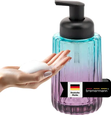 Produktbild von bremermann Seifenspender, Schaum-Seifenspender, Spender für Seife, violett/blau