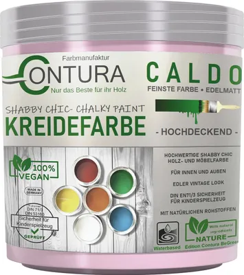 Produktbild von Contura BeGreen 250ml. Kreidefarbe Shabby Chic Möbellack - 07 Girls Rosa