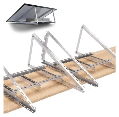 Produktbild von 2 Sets Solarmodul Halterung zur Beschwerung - 0% MwSt│Halterung für Solarmodule bis zu 114.5 cm│Robuste Solarpanel Halterung│Einstellbarer Neigungswinkel 0° - 90°│Flachdach, Balkonkraftwerk, Wand