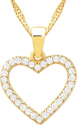 Image de Chaîne en or avec pendentif cœur Heart 925 argent