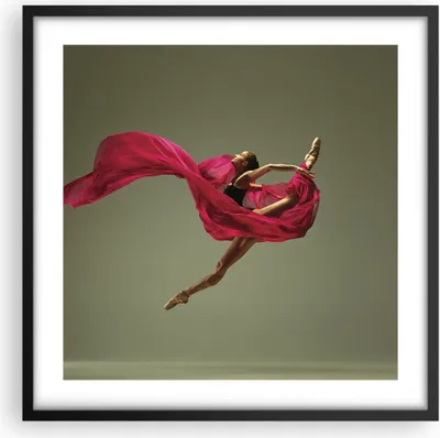 Produktbild von Gerahmtes Poster - Schwarzer Rahmen - Tänzer Ballett Künstler - 50x50 cm - Wand Bild - Wanddeko - Wandbilder - Kunstposter - Wandposter - Bilderrahmen - Bilder - Kunstdruck - P2BAC50x50-5037