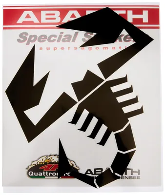 Productafbeelding van Abarth, voorgesneden sticker, schorpioen, zwart, 240 mm
