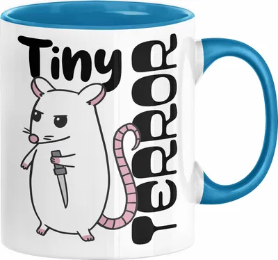 Produktbild von Beste Freundin Tasse Geschenk Tiny Terror Geschenkidee für Kollegin oder Beste Freundin (Blau)