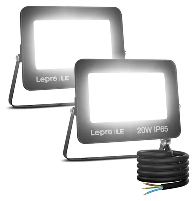 LED-Flutlicht 2er-Pack 20 W 1700 lm kaltweiß IP65