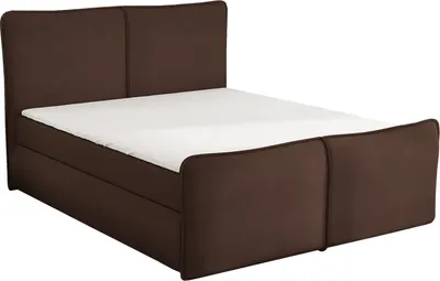 Produktbild von Boxspringbett KEDO 140x200 mit 2 Bettkästen, Bonell-Matratze und Topper. Möbel vom Hersteller- Handarbeit! Bett Komplett-Set mit Matratze, Bettkasten & Kopfteil. Modern und robust.