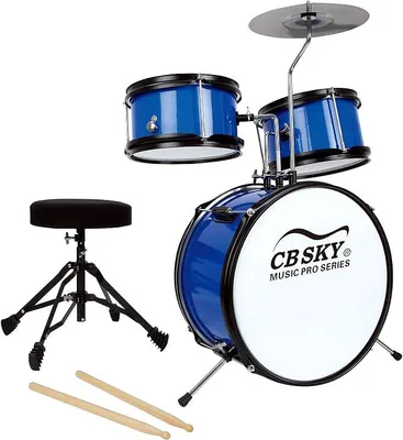 Produktbild von 5-teiliges Junior Schlagzeug-Set, Schlaginstrumente für Kinder/Musikalische Spielzeuge für Kinder/Musikinstrumente für Kinder