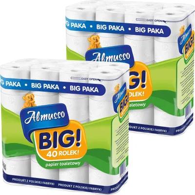Zdjęcie produktu dla 40 ROLEK 3-LAYER BULK PACK PAPIERU TOALETOWEGO 3-PLY, 40 ROLEK x 105 SZTUK, BIAŁY