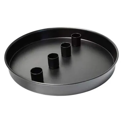 Produktbild von Magnetisches Kerzentablett 23 cm, 4 magnetische Metallkerzenhalter, Adventskranz & Weihnachtskerzenhalter, dekoratives Tablett