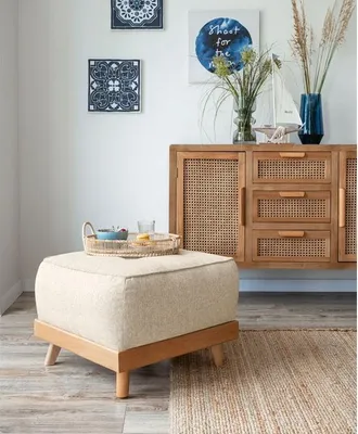 Produktbild von MIUFORM Dazzling Daisy - Hocker - 56x56cm - Beige - Fußhocker Sitzhocker