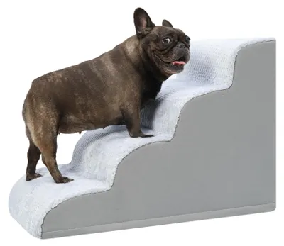 Image de Escalier pour chiens avec 4 marches, idéal pour les petits chiens et les chats