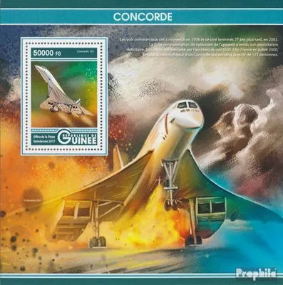 Produktbild von Briefmarken Guinea 2017 Mi Block 2770 (kompl. Ausgabe) postfrisch Concorde