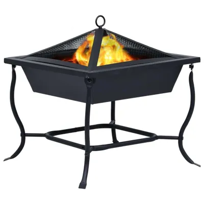 Zdjęcie produktu dla vidaXL Palenisko czarne 42x42x45 cm stalowe