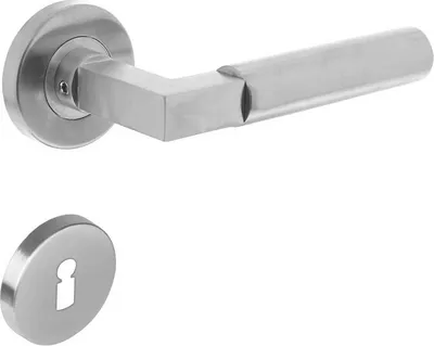 Produktbild von Bauhaus Türklinke mit BB-Rosette V2A gebürstet