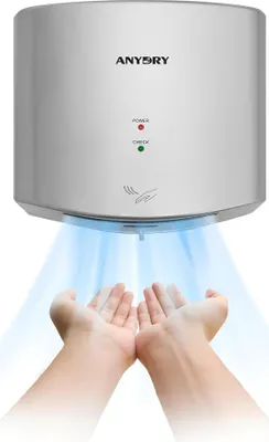 Zdjęcie produktu dla Suszarka do rąk anydry 1650W srebrna elektryczna suszarka do rąk 2630S