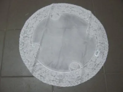 Image de serviette circulaire en PVC 70cm 10pcs blanc