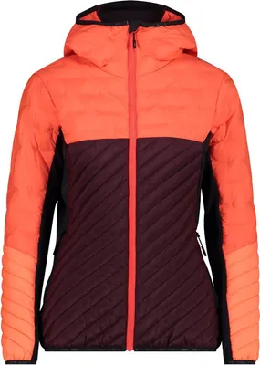 Produktbild von Cmp Woman Jacket Hybrid Fix Hood C919 Burgundy 38