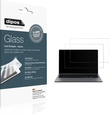 Produktbild von 2x Schutzfolie für Samsung Galaxy Book4 15.6 Zoll matt - Anti-Shock 9H Folie dipos Glass Kunststoffglas
