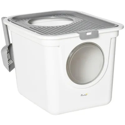 Produktbild von PawHut Katzentoilette mit Deckel Katzenklo mit Schaufel, für Katzen bis 5 kg