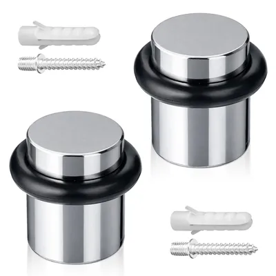 Produktbild von ECENCE Türstopper Boden zum Schrauben 2x Türaufhalter Edelstahl Ø20x25mm Door stopper Chrom