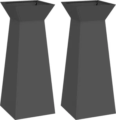 Immagine prodotto di Vaso a Pilastro 2 pcs Nero 40 x 40 x 100 cm