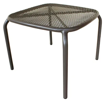 Zdjęcie produktu dla Niski stolik ogrodowy 40 x 40 cm, z możliwością układania w stos, z konstrukcją stalową Local – DarkGray