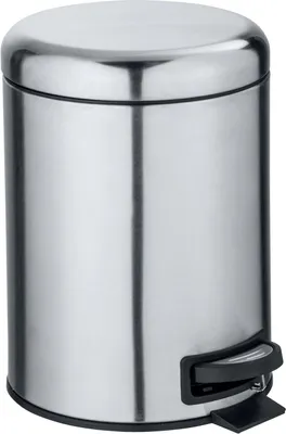 Produktbild von WENKO Kosmetik Tret Eimer LEMAN 5 L Abfall Müll Edelstahl Küchen Bad WC Büro