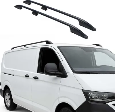 Produktbild von Dachreling Dachgepäckträger für VW Transporter T7 2024-2025 L1 kurzer Schwarz 2x
