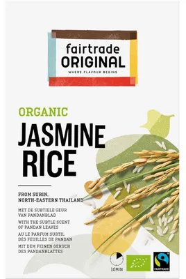 Image de Riz Pandan biologique Fairtrade Original 400 g – riz parfumé aromatique et durable
