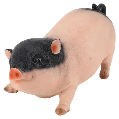 Image de Charmante figurine de cochonceau pour le jardin - Décoration de jardin réaliste en résine